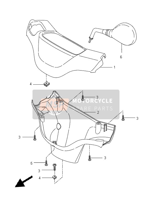 Yamaha CW50L 2013 Cowling 1 for a 2013 Yamaha CW50L